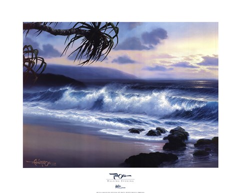 Framed Roy Tabora - Haleiwa Evening Size 24x30 Print