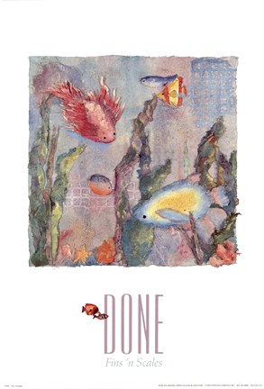 Framed Fins 'n Scales Print