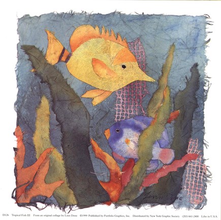 Framed Tropical Fish III Print