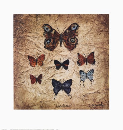 Framed Papillons II Print