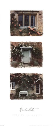 Framed English Cottages Print