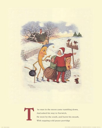 Framed Man in the Moon Print