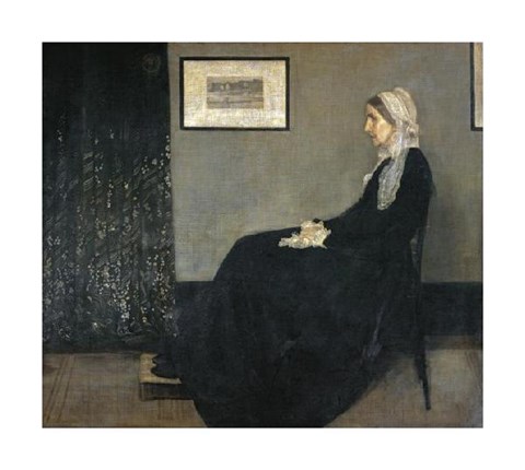 Framed Portrait of The Artist&#39;s Mother (Arrangement In Gray and Black No.1) Print