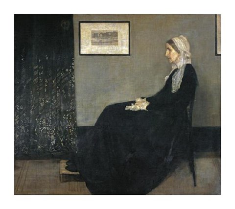 Framed Portrait of The Artist&#39;s Mother (Arrangement In Gray and Black No.1) Print