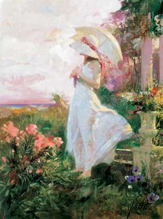 Framed Summer Parasol Print