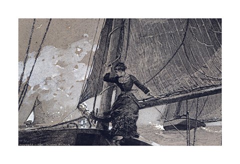 Framed Yachting Girl Print