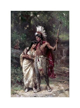 Framed Hiawatha&#39;s Wedding Journey (Longfellow) Print