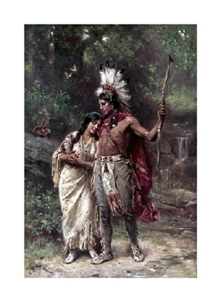 Framed Hiawatha&#39;s Wedding Journey (Longfellow) Print