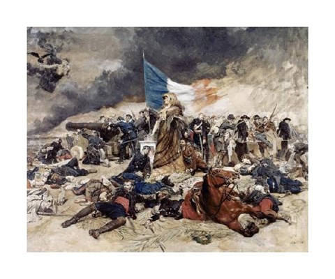 Framed Seige of Paris Print