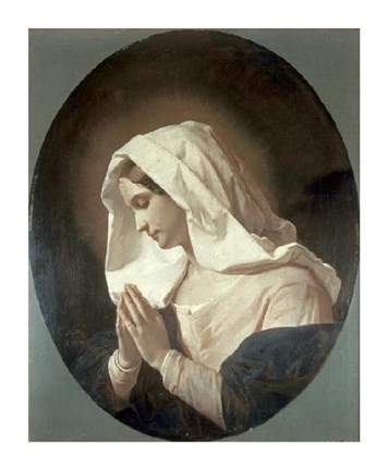 Framed Madonna In Prayer Print