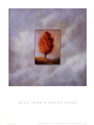 Framed Hill Tree Print