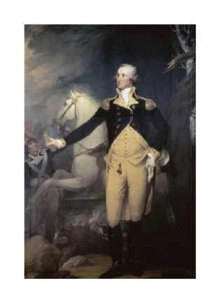 Framed Portrait of General George Washington Print