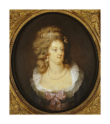 Framed Bust Portrait of Marie-Antoinette Print