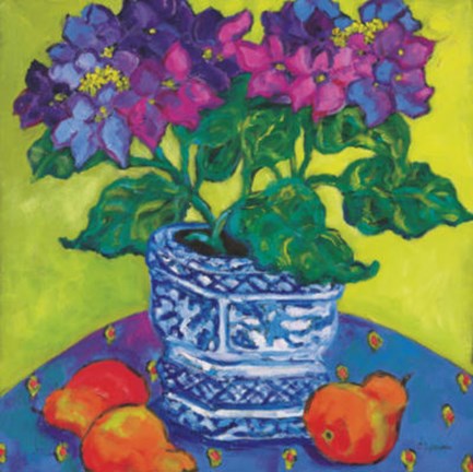 Framed Hydrangea And Pears Print