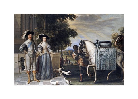 Framed King Charles I and Queen Henrietta Maria Print