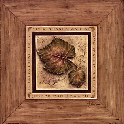 Framed Time To Every Purpose Print