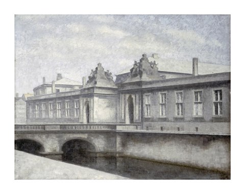 Framed Marmorbroen, Christiansborg Palace, Copenhagen Print