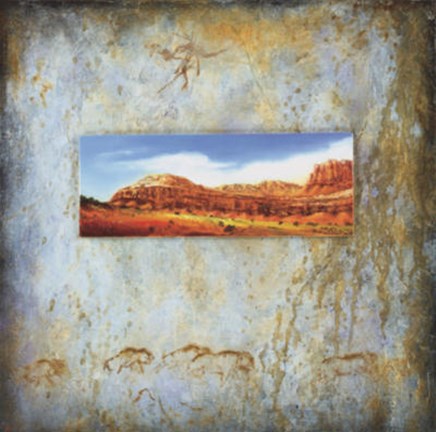 Framed Red Rock Bison Print