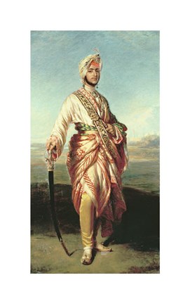 Framed Portrait of The Maharajah Print