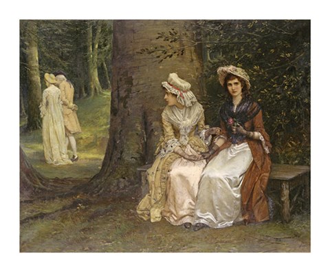 Framed Unrequited Love - a Scene From Much Ado About Nothing Print