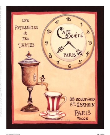 Framed Cafe Societe Print