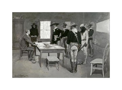 Framed Apache Before The Indian Agency Print