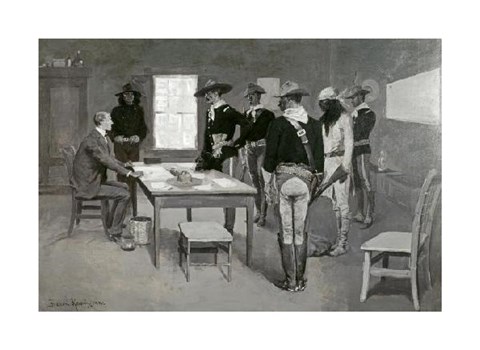 Framed Apache Before The Indian Agency Print