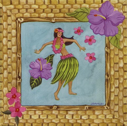 Framed Tiki Girl III Print