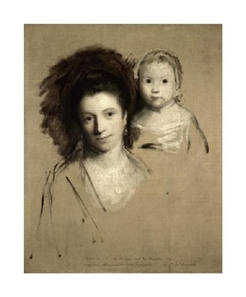 Framed Study of Giorgina and Her Daughter Print