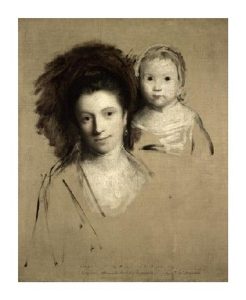 Framed Study of Giorgina and Her Daughter Print