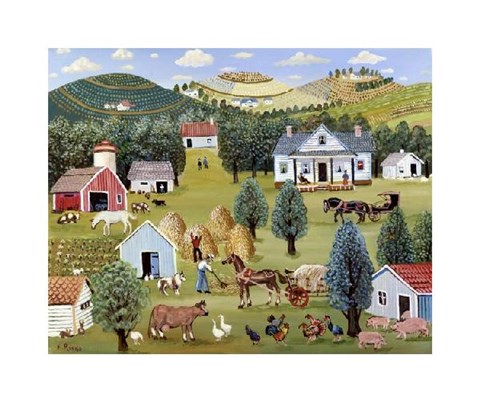 Framed Bountiful Farm Print