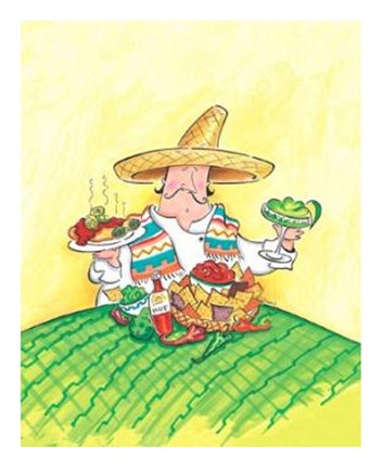 Framed Mexican Chef Print