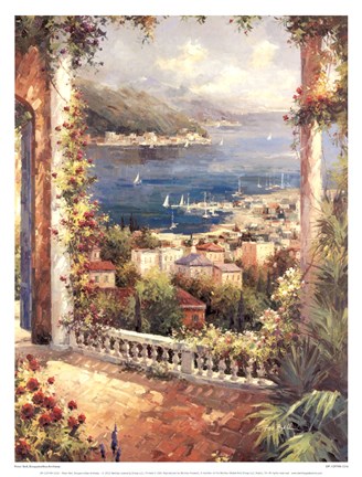 Framed Bougainvillea Archway Print