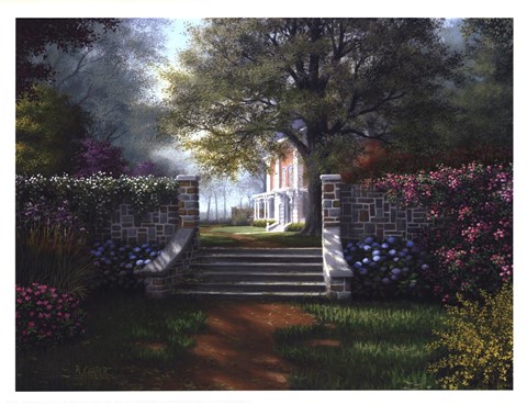 Framed View From The Garden Print