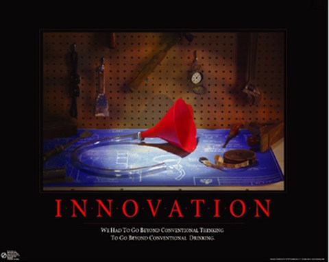 Framed Innovation - Beer Bong Print