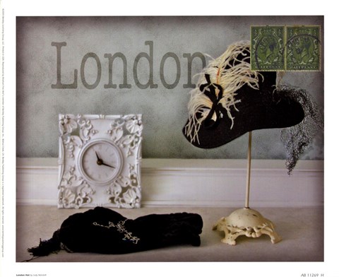 Framed London Hat Print
