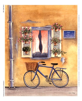 Framed French Bicycle I Print
