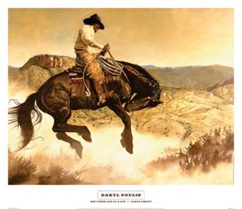 Framed Sun Fishin' Son Of A Gun Print