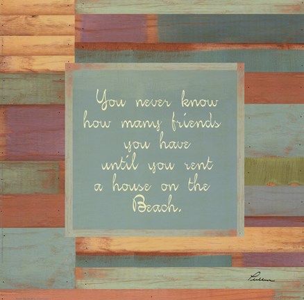 Framed Beaches Quotes III Print
