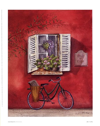 Framed French Bicycle III Print