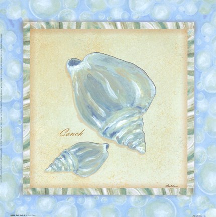 Framed Bubble Bath Shells III Print
