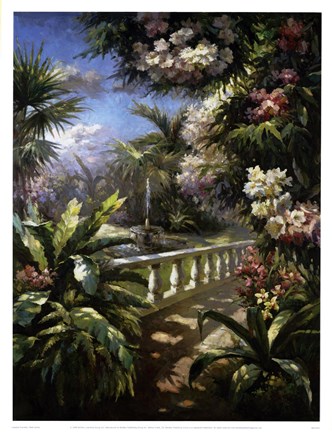 Framed Paradise Fountain Print