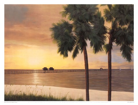 Framed Naples Sunset Print