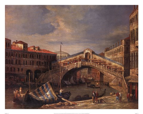 Framed Venice Bridge Print