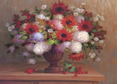 Framed Angelina&#39;s Flowers II Print