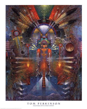 Framed Kachina With Bird Spirit Print