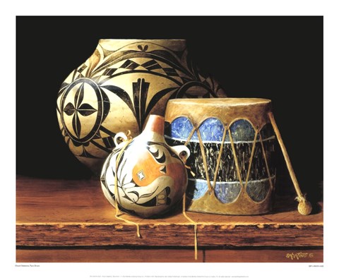 Framed Taos Drum Print