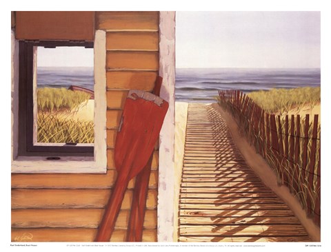 Framed Boat House Print