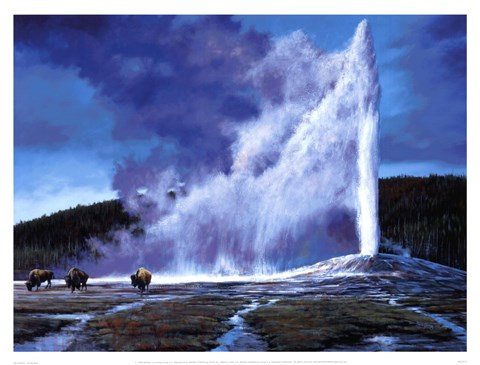 Framed Old Faithful Print