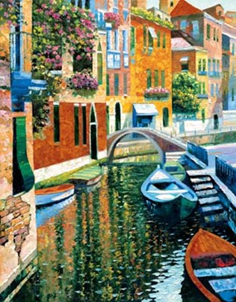 Framed Romantic Canal Print